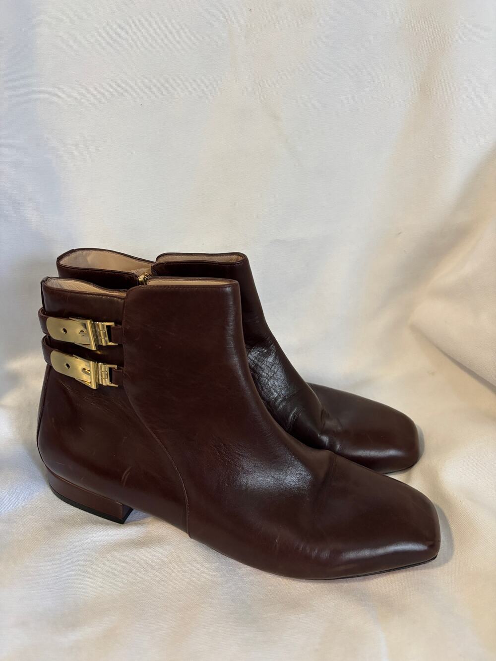 Carolinna Espinoza Conner Brown Leather Bppts Booties Size 9.5